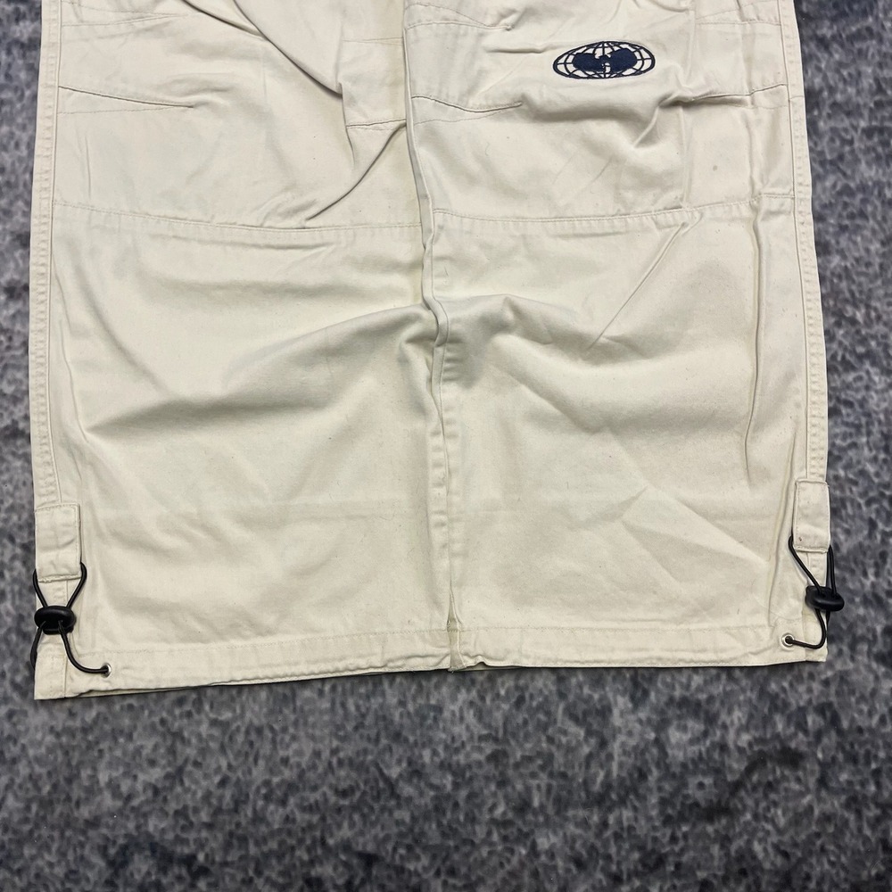 Vintage Wu Wear Pants Mens 34x30 Cream Baggy Embroidered Hip-Hop Skater Y2K‎ - Picture 5 of 16